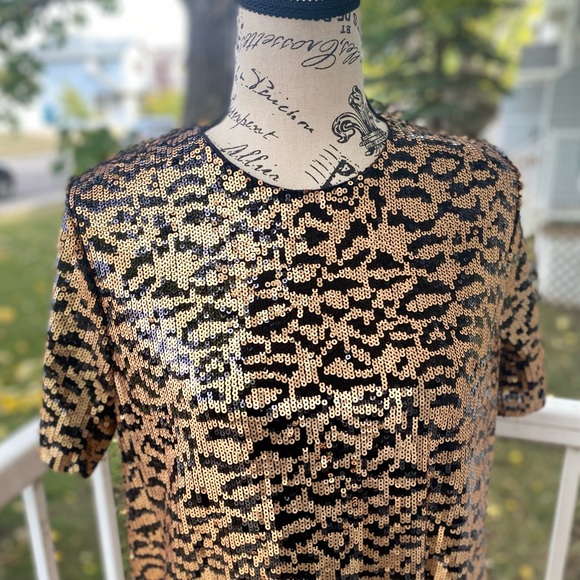 Zara Slip on Leopard sequin dress - Picture 4 of 13